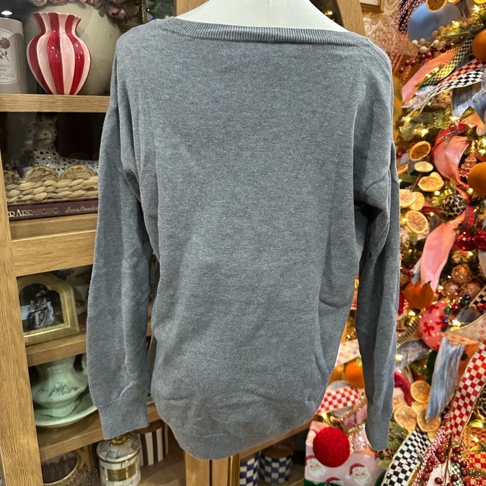 All Saints Silk Cotton Kimba Pullover Women Sweater Boat Neck Size Medium - Picture 5 of 7